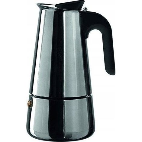 Leonardo Cafetera Italiana de acero inoxidable 6 tazas 300 ml (1/2)