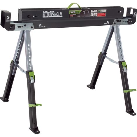 Sägebock 2.0 DELUXE 9-fach höhenverstellbar Klappbock aus Stahl Traglast 650 kg Arbeitsbock Werkbock (1/5)