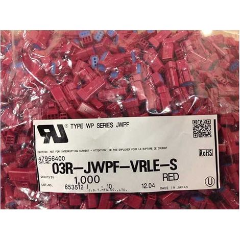 Connettore JWPF maschio porta femmina 3 vie rosso
