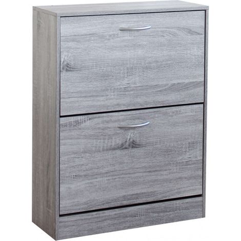 Scarpiera Sally 60x24x80 h cm in Legno Grigio Chiaro (1/5)