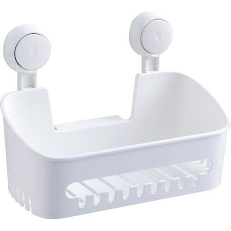 Réutilisable Etagère Ventouse Charge 10KG Impérable Rangement Douche pour Carrelage Paroi de la Douche Salle de Bain & Cuisine (1/4)