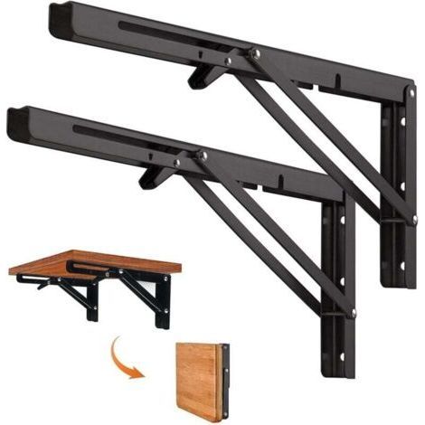 2 foldable shelves of 400 mm, XU, with a load capacity of 80 kg., superior quality product, durable and reliable, selected materials, complies with standards, easy to use - (1/4)