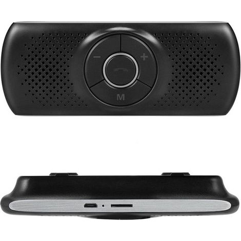 Kit mains libres Bluetooth sans fil pour voiture, à fixer sur le pare-soleil, compatible avec Siri et Google Assistant, compatible avec les cartes TF, haut-parleur mains libres (1/5)