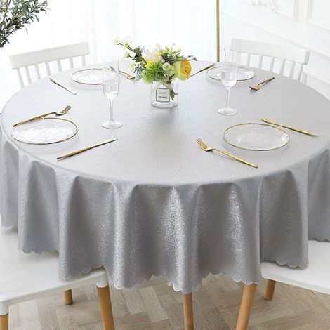 1 nappe ronde - PU Gypsophila - dorée - 140 cm de diamètre (1/5)