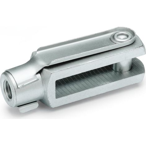 Ganter Norm elementi  Gabel Giunti – GN 751  con molla a scatto Bulloni  Acciaio zincato passivato, Blu, argento, GN 751-8-32-M8-B (1/3)