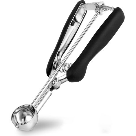 Mini Cuillère à glace 3cm,Petite Cuillère à Glace en Acier Inoxydable avec Gâchette et Poignée Confortable pour Boule à Glace, Pâtisserie, Boule à Melon (1/5)