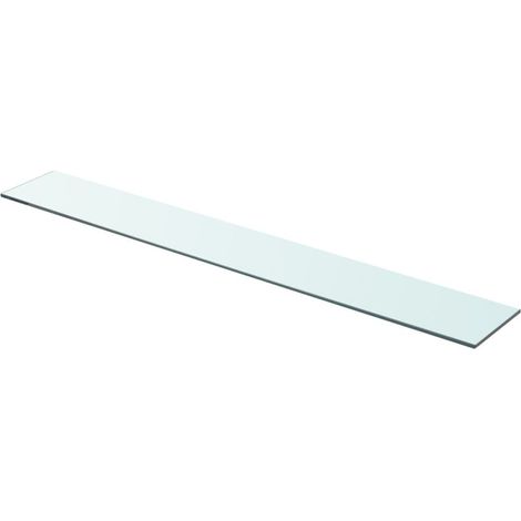 Panneau d’étagère verre transparent 90 x 12 cm (1/3)
