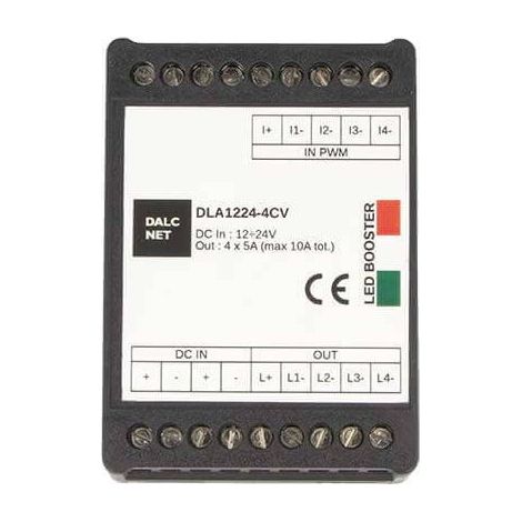 DLA1224-4CV Booster Amplificatore PWM 4 Canali 12V 24V 10A