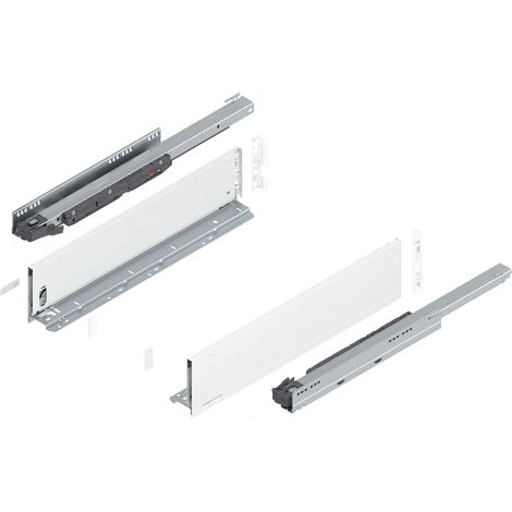 Blum Legrabox pure H K Schubladenschienen Set  1 Paar, 40kg 550mm  Tip On Vollauszug, seidenweiß
