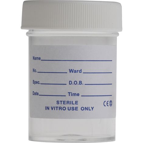 Bouteille de laboratoire, RS PRO, 60ml, en PP, à Col Large ( Prix pour Paquet de 10 )