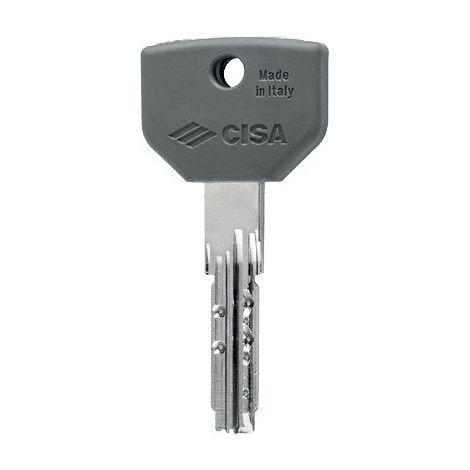 CHIAVE PUNZONATA CISA 00670.10 ORIGINALE  OTTONE NICHELATO