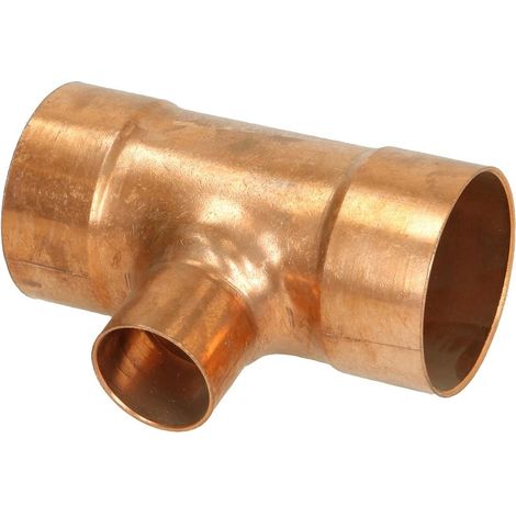 Raccord à braser cuivre té réduit 89 x 76 x 89 mm
