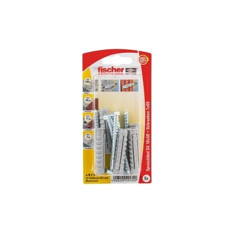Fischer 5x  tasselli SX  10x50 S  con vite  - 49130  Fuori produzione
