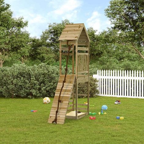 Aire de jeux extérieure : Aire de jeux d'extérieur bois massif de douglas jeu extérieur enfant, aire de jeu jardin, balançoire enfant , pour jardin, usage domestique , enfant 3-8 ans (1/5)