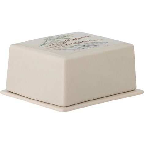 [GEBRAUCHT] B-Ware Bloomingville Bea Butterdose Aufbewahrungsbox Behältnis beige Steingut (1/2)