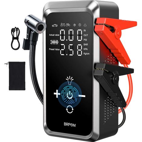 Démarreur de voiture, compresseur d'air portable, batterie externe 12V, 99.16wh AUCUN sac-a (1/2)