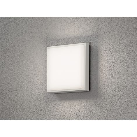 LED Wandleuchte / Deckenleuchte CESENA eckig, Alu weiß, 10 Watt, 900 Lumen (1/5)
