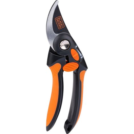 Secateur de Jardin - Taille Haie Lames en Acier - Coupe Branche Poignée Ergonomique - Secateur Capacité de Coup de 13 MM – Noir/Orange (1/5)