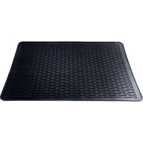 Tapis de séchage silicone multifonction pour cuisine, bar café avec motifs antidérapants flexible grand format pour comptoir réfrigérateur (1/5)