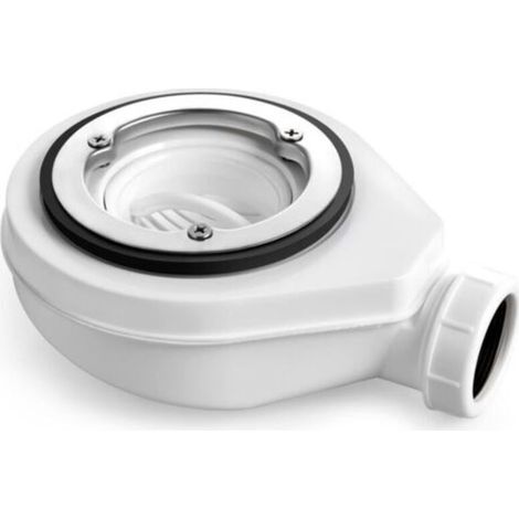 Siphon de receveur de douche 90 mm, diamètre de sortie 40/50 mm, bonde avec siphon pour cabines de douche, bonde de douche avec siphon anti-odeurs + filtre à cheveux (1/4)