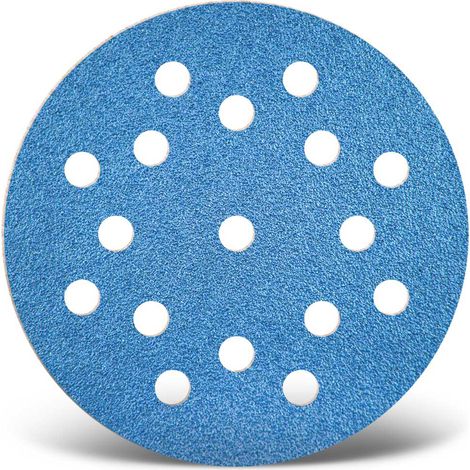 MENZER Blue Klett-Schleifscheiben, 125 mm, 17-Loch, f. Exzenterschleifer, Zirkonkorund (25 Stk.) K100 (1/5)