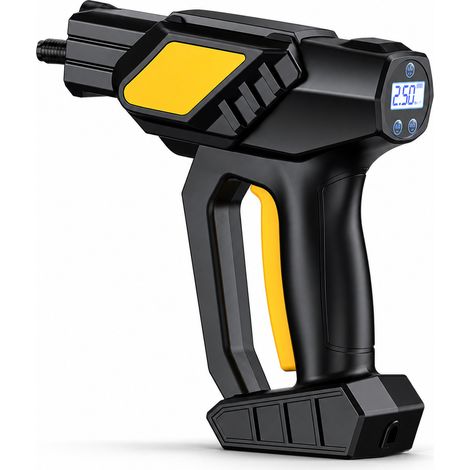 Pompe à Air Voiture Sans Fil Portable avec Lampe Jaune (1/5)