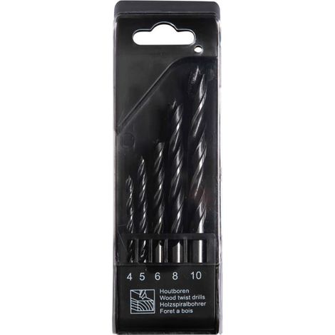 Coffret forets bois machine - Radix - plastique - 4-5-6-8-10 mm (5 pcs)