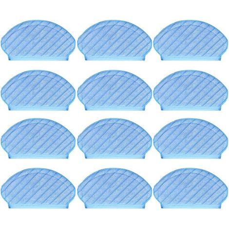 Lot de 12 Chiffons de Rechange en Microfibre compatibles avec Les aspirateurs Robots Ecovacs Deebot OZMO 920, 950, T5, T5 Ma (1/5)