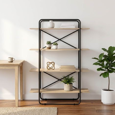 vidaXL Étagère 4 niveaux 100 x 35 x 140 cm PB Chêne Sonoma (1/5)