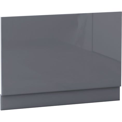 Aquariss Bathroom Gloss Grey Moisture Resistant Wooden Adjustable Height Bath Panel 800mm End Panel