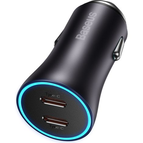 Cargador de coche Golden Contactor Pro 2xUSB-C de 40 W, color gris (1/5)