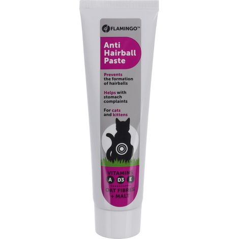 Pâte anti boule de poils, tube de 100 g, pour chats - Flamingo (1/2)