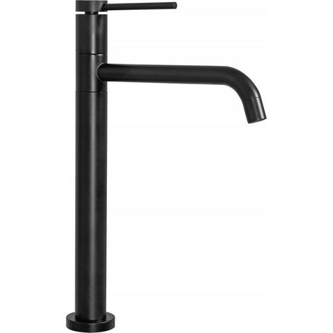 RUBINETTO LAVABO REA LUGANO SLIM BLACK HIGH