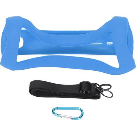 Silikonhülle für Flip5-Lautsprecher mit Schultergurt und Karabiner – Blau