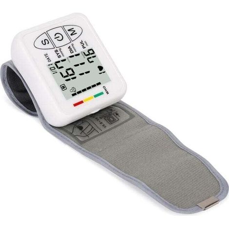 Tensiomètre au poignet parlant, détecteur de niveau cardiaque, transfert de données à écran LCD numérique, mesure de la pression artérielle, fréquence cardiaque, détection du pouls, rapide et t (1/3)