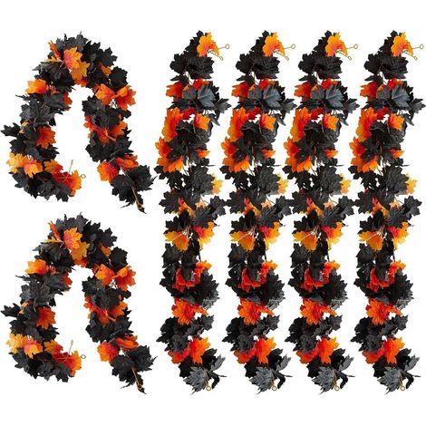 Guirlande Feuilles - Guirlande Artificielle Automne Érable - Décoration Intérieure Extérieure pour Fête Récolte Noël Mariage Cheminée - 2 m (1/5)