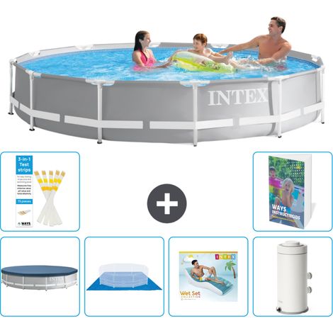 Prism Frame Pool Rund - 366x76 cm - 7-teilig S148