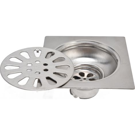 Raccord de douche carré réglable avec insertion carrelage, canal d'évacuation de sol pour cuisine salle de bain (1/5)