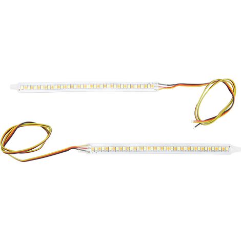 Indicatori di direzione per specchietti laterali 12V, 2 pezzi, striscia retrovisore, striscia LED, indicatore di avvertimento, catarifrangente universale