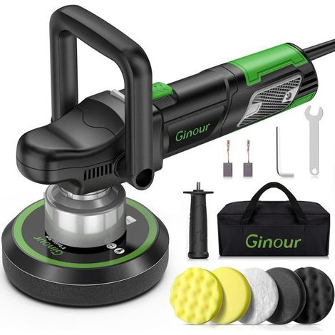 Polisseuse Voiture - Ginour - 900W - Excentrique - 6400tr/min - 6 Vitesses Variables