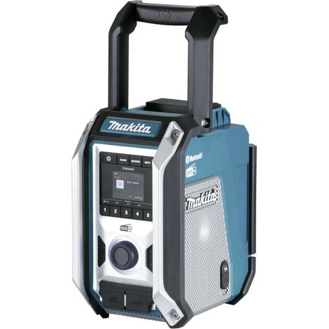 Makita – Radio de chantier DMR115 10.8V - 18V avec Bluetooth – DAB/DAB+ – Construction étanche IP65 – Adaptateur secteur inclus