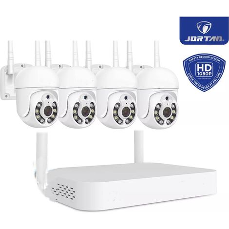 Kit Videosorveglianza NVR HD 1080p WIFI IP 4 Telecamere PTZ Infrarossi JT-8276 (1/5)