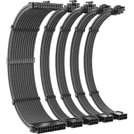 Câble répartiteur 24 broches ATX 24 broches, double PCIe 6+2 broches, double EPS 4+4 broches