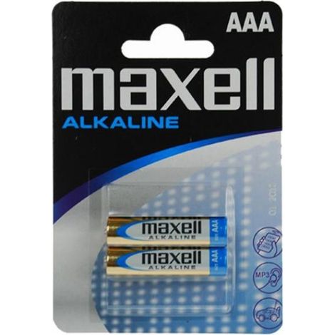 Pile alcaline - MAXELL - LR03 (AAA) - 1,5 V - Lot de 2 - Longue durée (1/2)