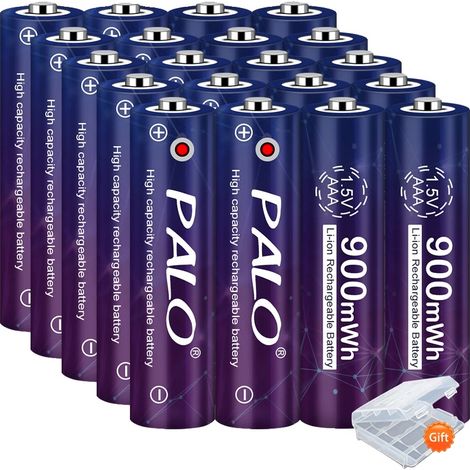 Chargeur de batterie, écran LCD, 8 emplacements de charge, 20PCS Pile AAA (1/2)