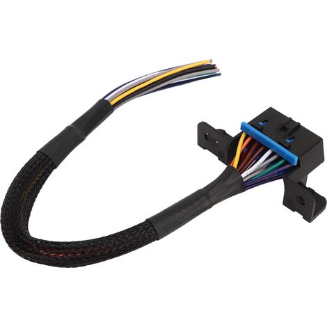 16-poliger weiblicher OBD2-Stecker auf offenes Kabel, robust und verschleißfest, fester Kabelbaum für Armaturenbrettanschluss, Auto. (1/5)