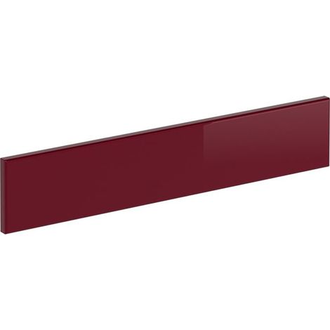 1 façade de meuble de cuisine, rouge brillant, 59,6 x 11,2 x 1,6 cm, panneau de particules mélaminé, pour meubles modulaires intégrés (1/5)