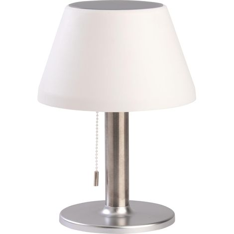 Lampada da tavolo a LED wireless per uso esterno (porta USB-C + alimentazione solare, batteria con durata fino a 6 ore, grado di protezione IP44, dimmerabile e luce notturna)