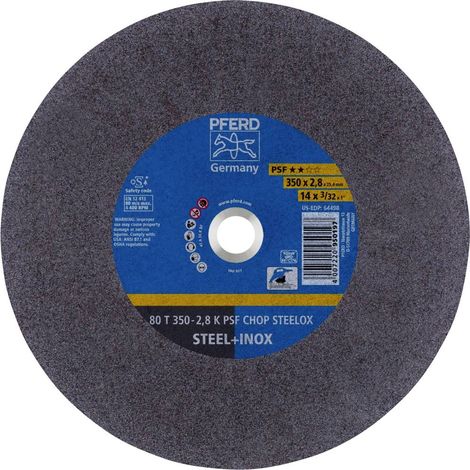 PFERD TOOLS 80 T 350-2,8 K PSF CHOP STEELOX/25,4 66323575 Disco di taglio dritto 350 mm 10 pz. Acciaio inox, Acciaio te (1/4)