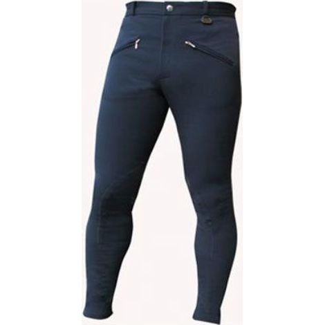 54 IT, Bianco: Pantaloni da equitazione per uomo multistretch con tasche a zip (1/2)